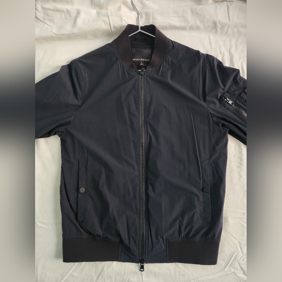 NWOT Banana Republic Men's Navy Bomber Jacket - Picture 2 of 5